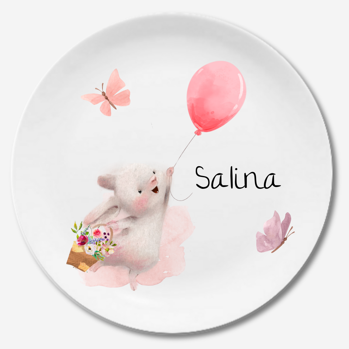 Kindergeschirr Hase mit Luftballon "Salina"