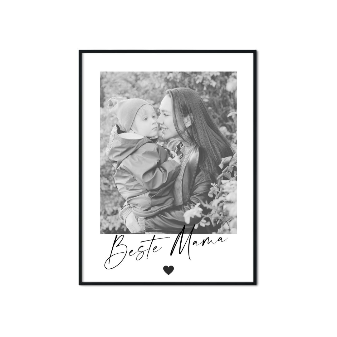 Poster "Beste Mama" personalisiert mit Foto